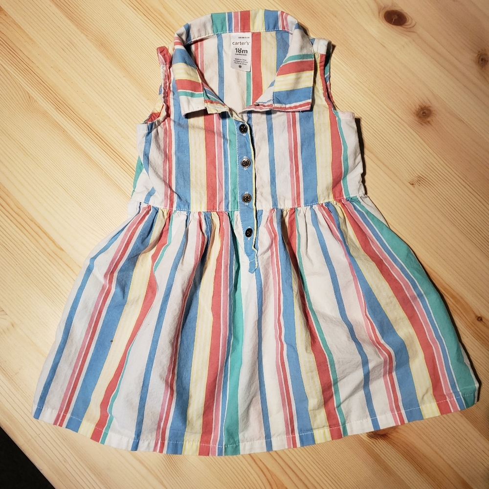 Sleeveless striped dress Sz. 18 months